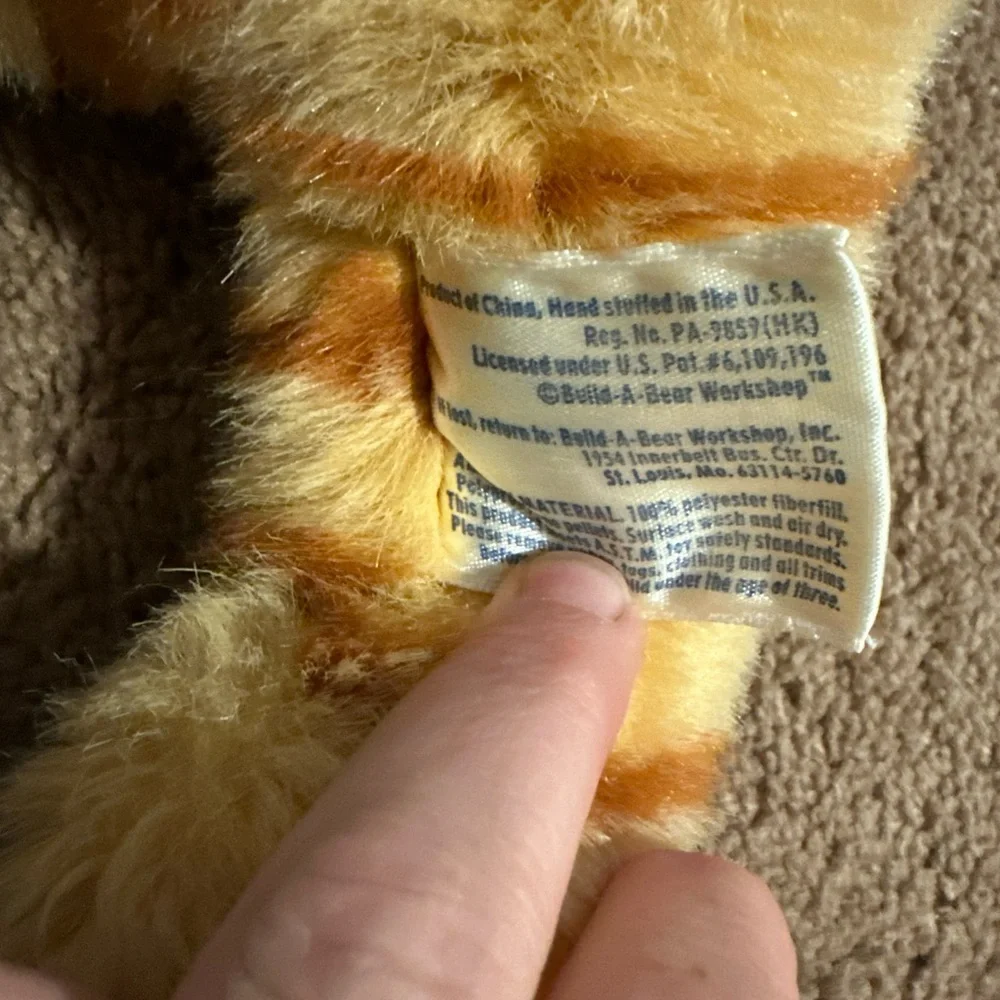 Build A Bear BABW Vintage Tabby Cat Plush Stuffed Animal Orange Stripes Retired - Picture 10 of 12